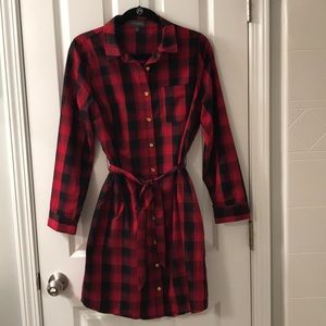 The Limited plaid shirt dress